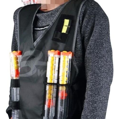 Ball Battle Vest Can Hold Eight Bullet Clip Simple Fashion Easy To Use Vest V-neck Battle Vest Large Capacity Black