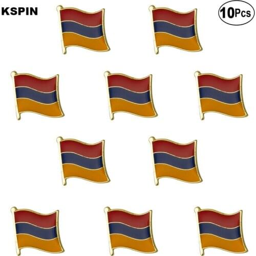 Armenia Flag Lapel Pin Flag badge Brooch Pins Badges 10Pcs a Lot