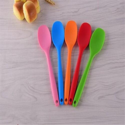 1Pc New Anti-Scalding Pot Rice Silicone Spoon High-Temperature-Resistant Durable Kitchen Gadgets Non-stick Cooking Spoon