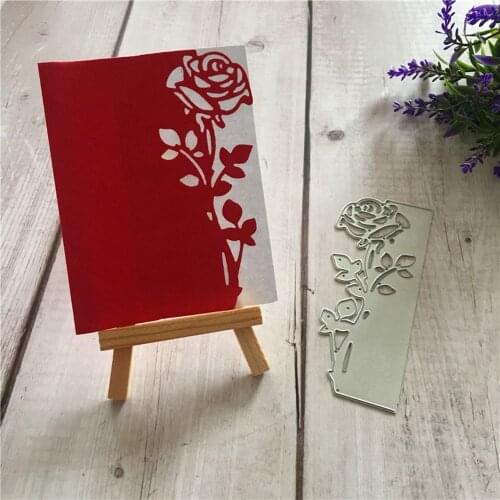 1pc Rose Leaves Border Metal Cutting Dies Flower Shape Stencils DIY Scrapbook Craft Album Paper Cards Embossing Cutting Template