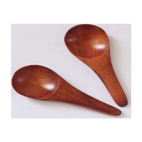 100pcs/lot 8.5*3cm Wooden Spoon Kitchen Cooking Utensil Tool Soup Teaspoon Wood Milk powder spoon tea spoon