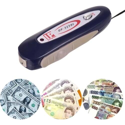 2in1 Portable Mini Money Detector Counterfeit Cash Currency Banknote Checker Tester with Magnetic & UV Light for USD EURO