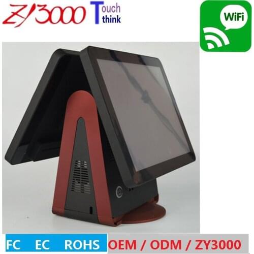 2018 Rushed Ordenador Panel Computer Hmi Computador New Stock 15" Double Multi Capacitive Touch Screen All In One Epos System