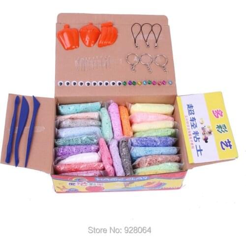 24color/set Soft Polymer Clay DIY Snow Pearl Mud Playdough Educational toy Plasticine Toys slime baby toys for children Kids Gif