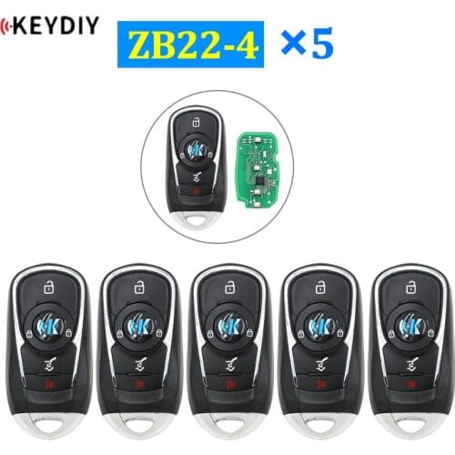 5Pcs/Lot KEYDIY ZB22-4 Universal Smart Car Key for KD-X2 Car Key Remote Generator Key Programmer Fit for More than 2000 Models