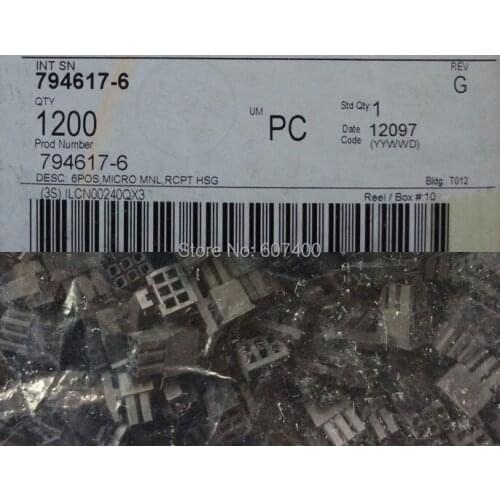 794617-6 CONN RCPT 3MM 6POS DL MATE-N-L black color TYCO housings TE housings AMP housings connectors 100% new original parts