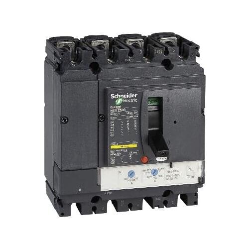 LV431842 Circuit breaker ComPact NSX250N, 50 kA at 415 VAC, TMD trip unit 160 A, 4 poles 3d