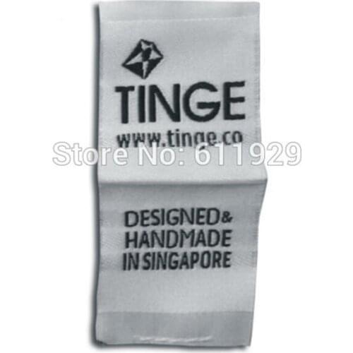 Free shipping TOP-QUALITY clothing customized woven labels/tags/high density garment T-shirt bags shoes embroidered tags/logo