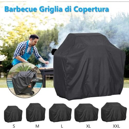 Grill Cover Resistant Waterproof BBQ Heavy Duty Charcoal Dust Round Electric Rain Protective Barbeque Anti Outdoor for Garden