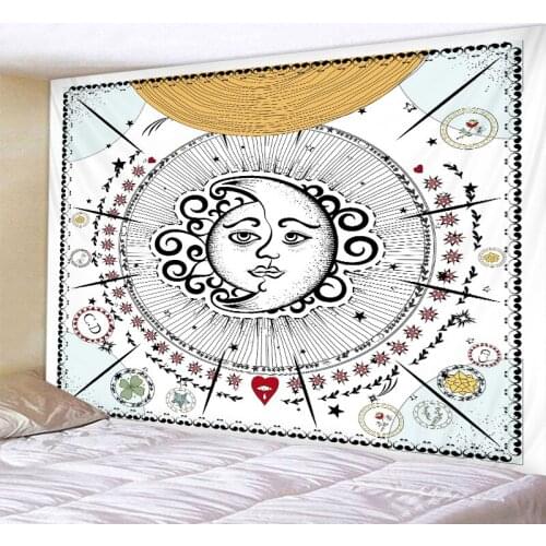 Decorative Mandala sun moon Wall Hanging Tapestry Bohemian Macrame Wall Art Blanket Home Decor Multicolor Bedroom Sheets