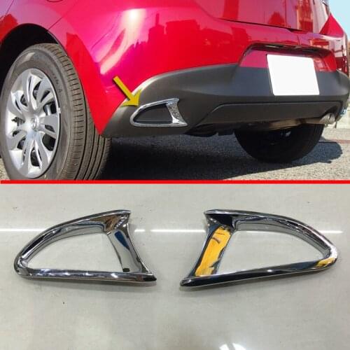 For Mazda 2 Demio DJ DL 2015 2016 2017 ABS Chrome Rear Fog Light Lamp Cover Trim Molding Bezel Garnish