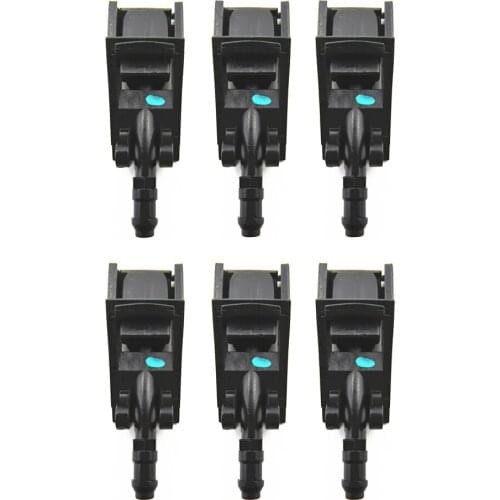 Qty6 6RD955985 Car Front Windshield Wiper Sprinkler Nozzle For Passat B5 Golf MK4 Bora Polo Beetle GOL Jetta Touareg 6RD 955 985