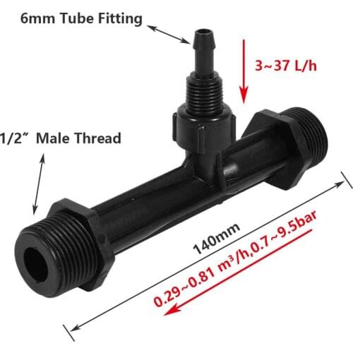 3/4 '' 1/2 '' Male Thread Irrigation Venturi Nozzle Fertilizer Injector Agricultural Irrigation Device Drip Automatic Set