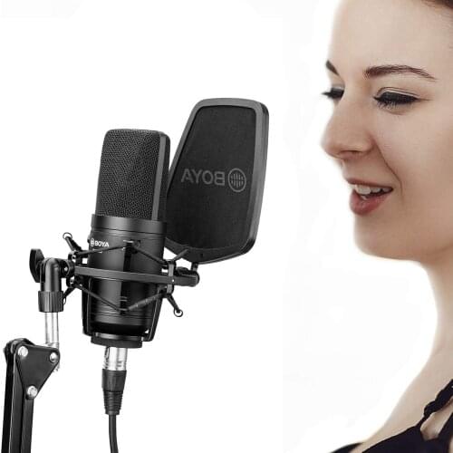 BOYA M800 Audio Studio Condenser Microphone Microphone ;Sturdy Housing for Vocal Recording Singer Podcasting Broadcasting YouT
