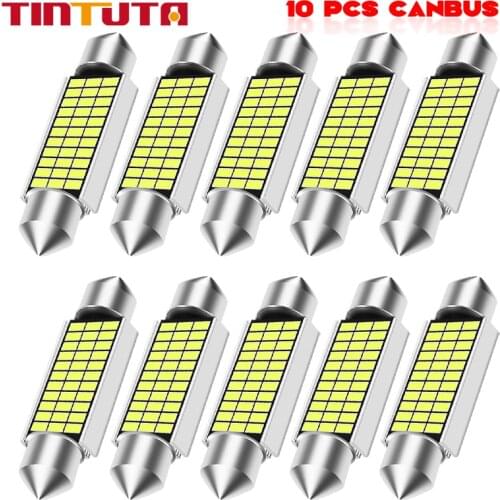 10PCS Festoon C5W C10W Bulbs 31mm 36mm 39mm 41mm Led lamp Car Dome Light Car Interior Reading Lampsled parking lights Ice blue