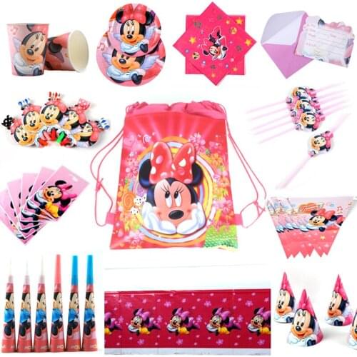 Minnie Party supplies birthday party decoration wedding disposable tableware decoration anniversaire mickey gobelet anniversaire