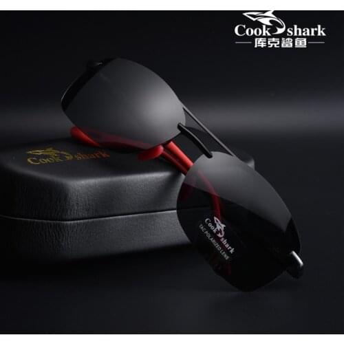 Cook shark mens sunglasses polarized driving driver glasses trend new color-changing day and night sunglasses mens models