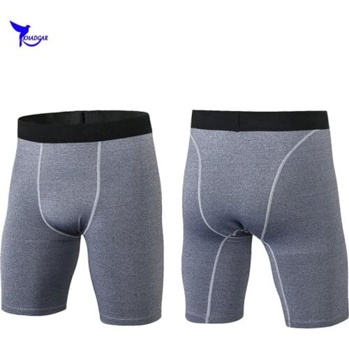 2019 Mens Pro Gym QUICK-DRY Workout Compression Shorts Fitness Elasticity Running Short Leggings Sport Running Tights Sportswear