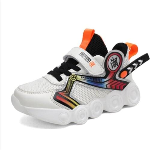 2021 Spring and Autumn New Kids Sport Shoes Boy Students Lightweight Fashion Casual Shoes Girls Breathable Sneakers Light Shoes