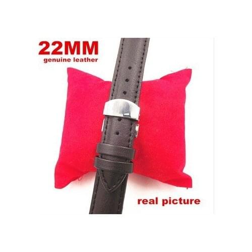 New arrived - 1PCS 22mm genuine leather watch band watch strap watch parts coffee color -110912
