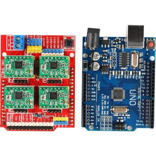1 Set A4988 Driver Expansion Board+UNO R3 with USB Cable+CNC Shield V3 Engraving Machine NK-Shopping