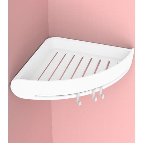 Bathroom Shelf Organizer Corner Shelf Storage Holder Plastic Bathroom Rack Suction Cup Shower Wall Holder Shampoo Holder