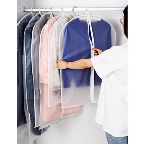 Clothes Garment Dress Clothes Suit Coat Hanging Dust Cover Transparent Wardrobe Storage Bags 1PC