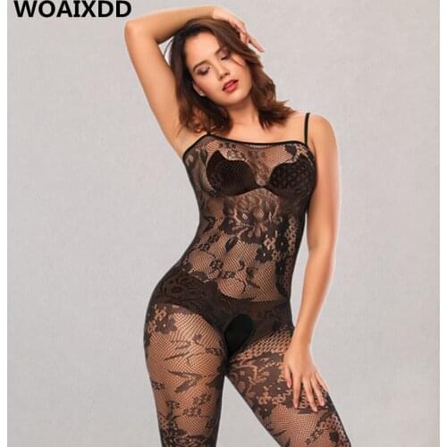 Plus Size Sexy Lingerie Women Baby Dolls Exotic Apparel Pajamas Sleepwear Open Crotch Teddy Full Body Stockings Sexy Underwear