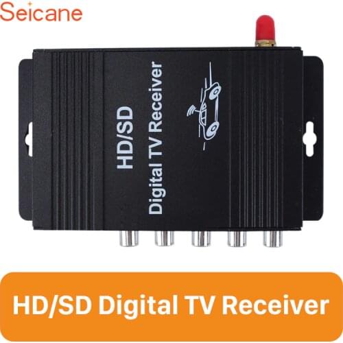 Seicane ATSC HD Digital TV Receiver with Visa 4 Video Output Input 2 Stereo Output for Audi BMW Buick Chevrolet Chrysler Dodge