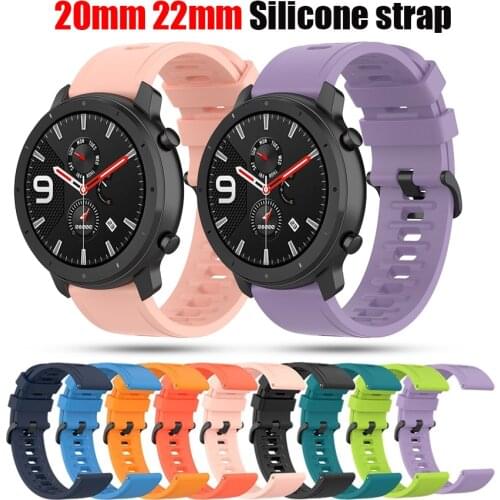 Silicone Strap for Samsung Galaxy Watch 46mm 42mm Sports Wristband for Samsung Gear S3 Frontier/Classic active 2 Huawei Watch 2