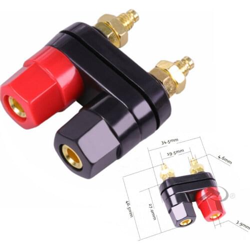 Jack Binding Post Red Black Connector Couple Terminals Amplifier Banana plugs