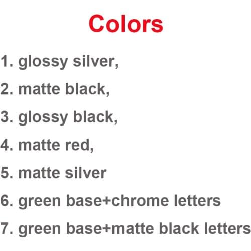 Handwriting Style Lowercase Numbers Letters Emblem for 98761 Car Styling Refitting Middle Trunk Logo Sticker Template 9 Colors