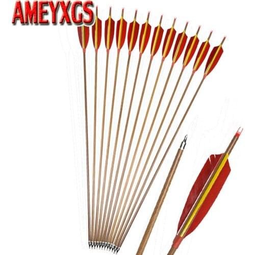 3/6/9pcs Archery 30inch Pure Carbon Arrow Spine 340 Bolt OD 7.6 mm Removable Arrowhead Hunting Accessory