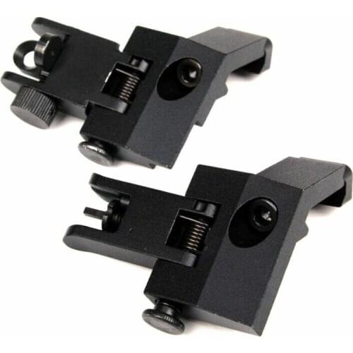 Tactical 45° Rapid Transition Backup Front Rear Sight Sets Fit 20mm Picatinny Weaver Rail Mount For Airgun Rifle Accessories