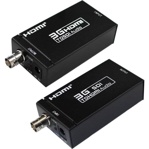 SDI Extender, HDMI to SDI to HDMI Converter Support 1080P BNC SDI/HD-SDI/3G-SDI Adapter for Camera Home Theater
