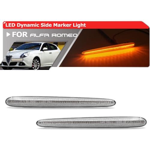 2x For Alfa Romeo Giulietta 940 Juliet Veloce Ti Sprint Dynamic Led Side Marker Lights Arrow Turn Signal Blinker Indicator Lamps
