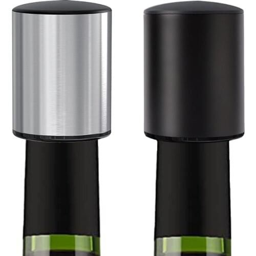 Vacuum Wine Bottle Stopper Stainless Steel with Silicone Wine Cap Sealer Fresh Keeper Bar Tools Bottle Cover Kitchen Accessories