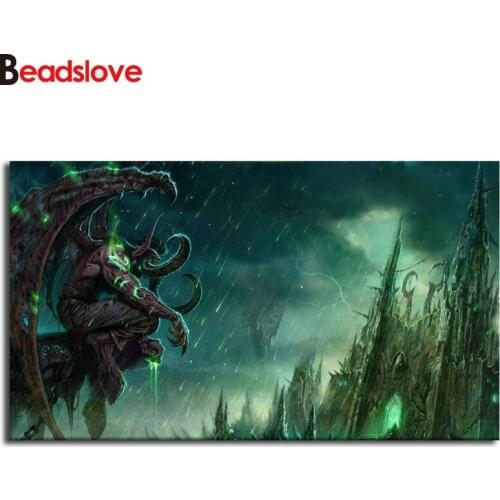 World Of Warcrafts Legion Demon Hunter 5d Diamond Painting Cross Stitch Kit Pattern Wall Sticker Mosaic Diamond Embroidery sale