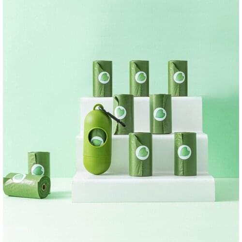 1 Roll Biodegradable Waste Bag For Pet Dog Cat Accessories Eco Friendly Portable Dog Poop Bags Dispenser Outdoor Garbage Bags