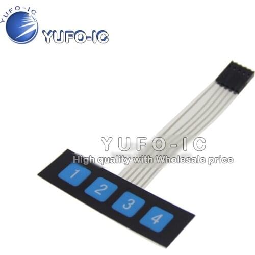 1 row 4 key membrane switch/matrix keyboard/film/control panel/SCM extended keyboard