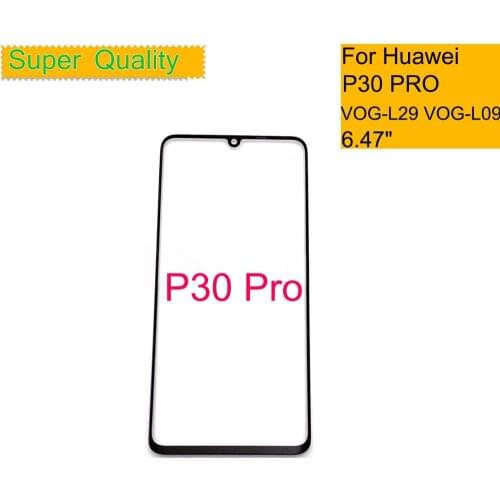 10Pcs/lot For Huawei P30 Pro VOG-L29 VOG-L09 VOG-L04 Touch Screen Touch Panel Front Outer Glass P30 PRO LCD Glass Lens