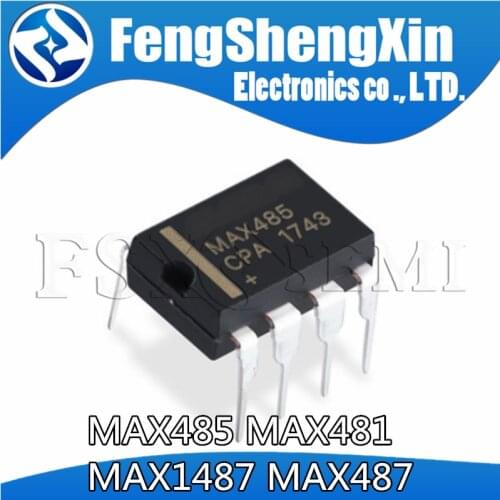 10pcs/lot MAX485CPA DIP-8 MAX485 Low-Power, Slew-Rate-Limited RS-485/RS-422 Transceivers