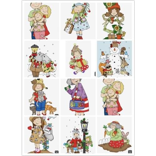 10x8 Granny Series Transparent Clear Silicone Stamp/Seal for DIY scrapbooking/photo album Decorative card making