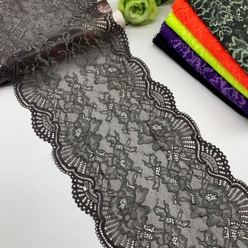 3y/lot 7 Colors 23cm Stretch Lace trim Olive Green For Spring Clothes Skirt Hem Underwear Sewing Craft DIY Apparel Fabrics Lace