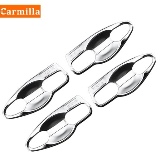 8Pcs/Set ABS Chrome Car Outer Door Bowl Cover Trim for Nissan Kicks 2017 - 2021 Accessories Door Handle Trim Stickers Carmilla