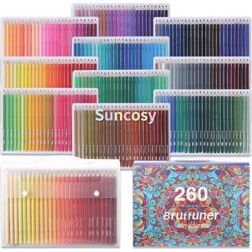 Artist 260 Colors Professional Wood Oil Color Pencil for School Student Art Supplies Pencils for School ,adult Coloring Pencils