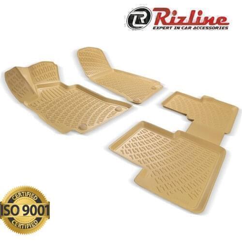 Car Floor Mat For Toyota Avensis After 2009 3D Beige Waterproof Non-Slip Durable Nature Friendly Plastic Free