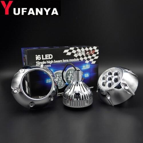 Car LED High Beam Far Shooting 3.0 inch Single Beam Projector Lens with Led Devil with shrouds for Headlight H7 9005/9006 etc