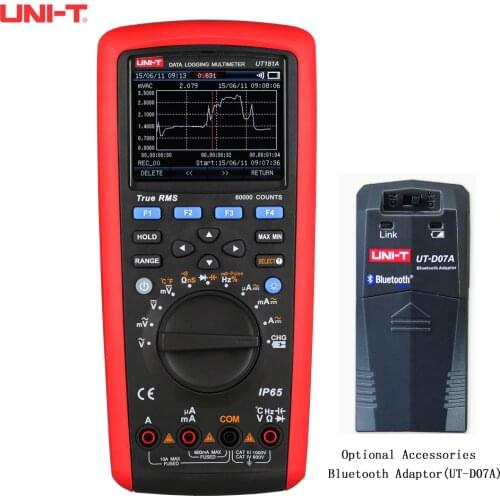 UNI-T UT181A True RMS Digital Data Logging Multimeter With Trend Capture Function 59999 Count IP65, Waterproof