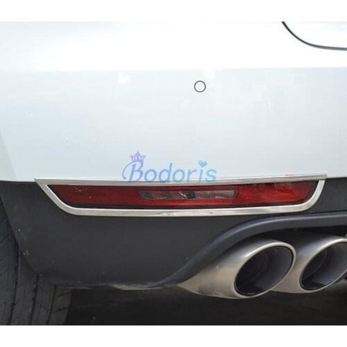 For Porsche Macan 2014 2015 2016 2017 2018 Rear Fog Lamp Cover Foglight Protector Light Trim Panel Chrome Auto Accessories